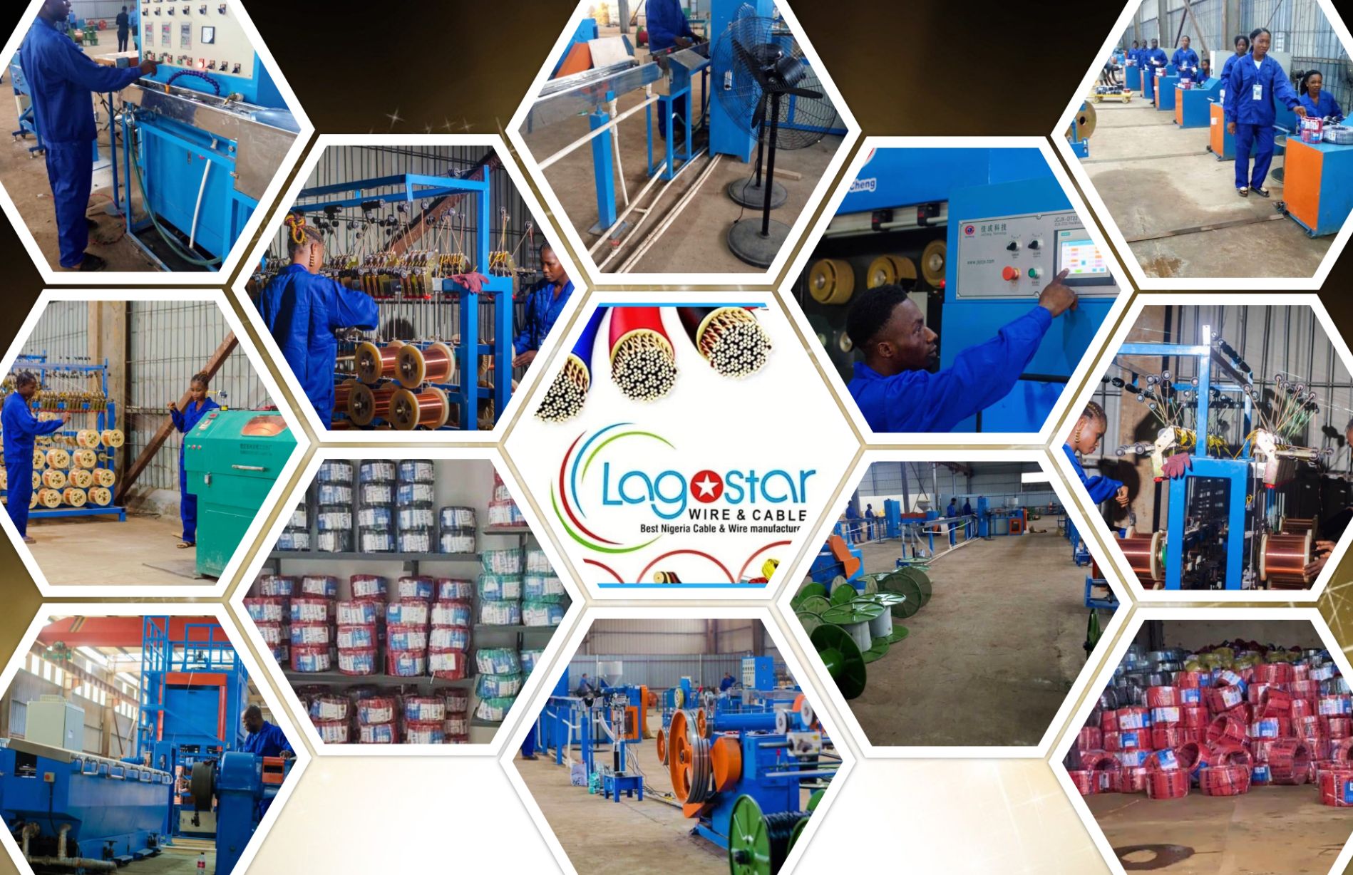 Lagostar Factory & Product Collage